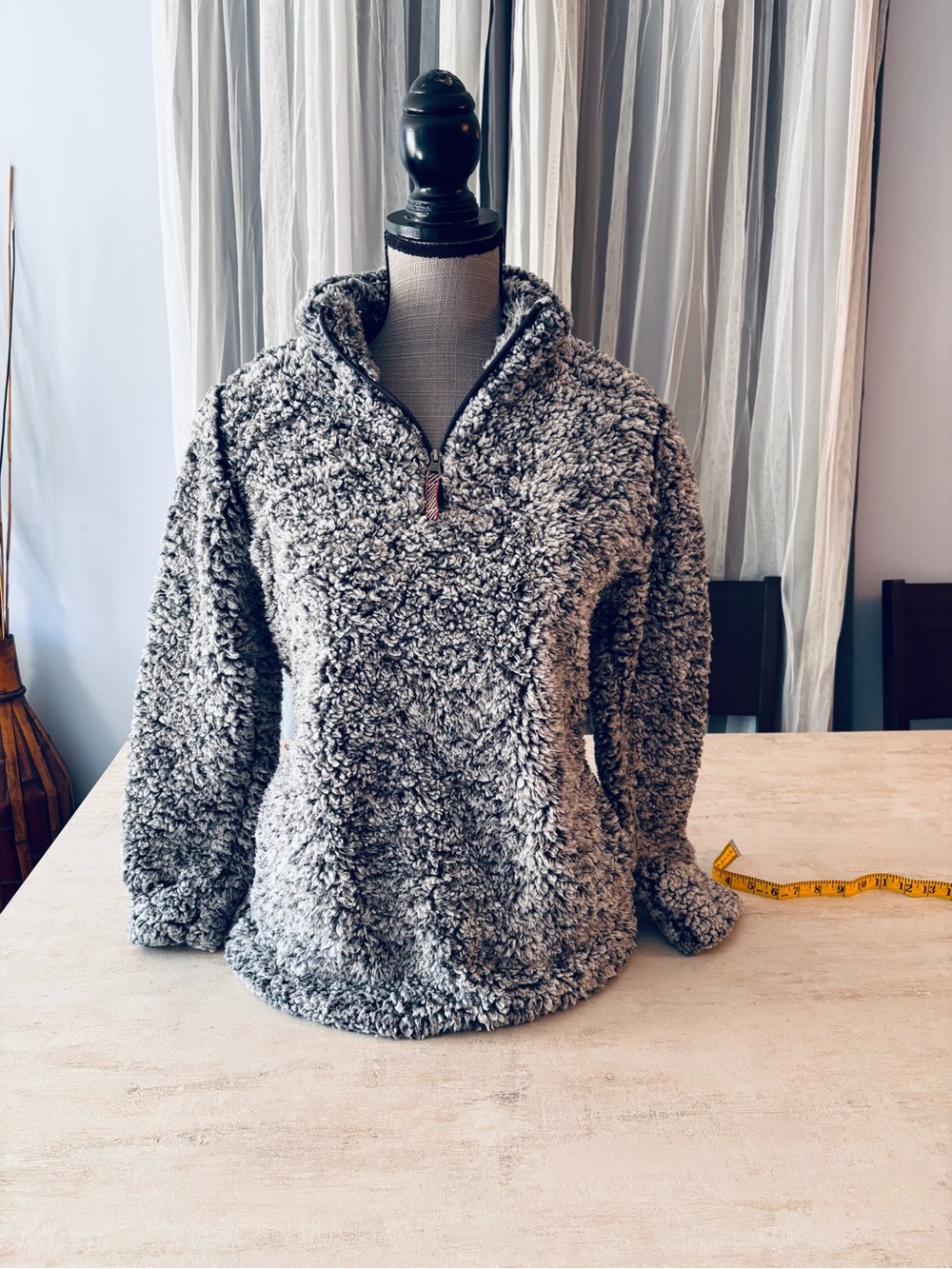 Fully-lined Plush Sherpa Quarter-Zip Pull Over